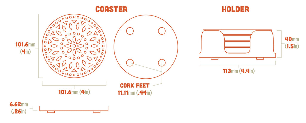 Papel Picado Coasters Set