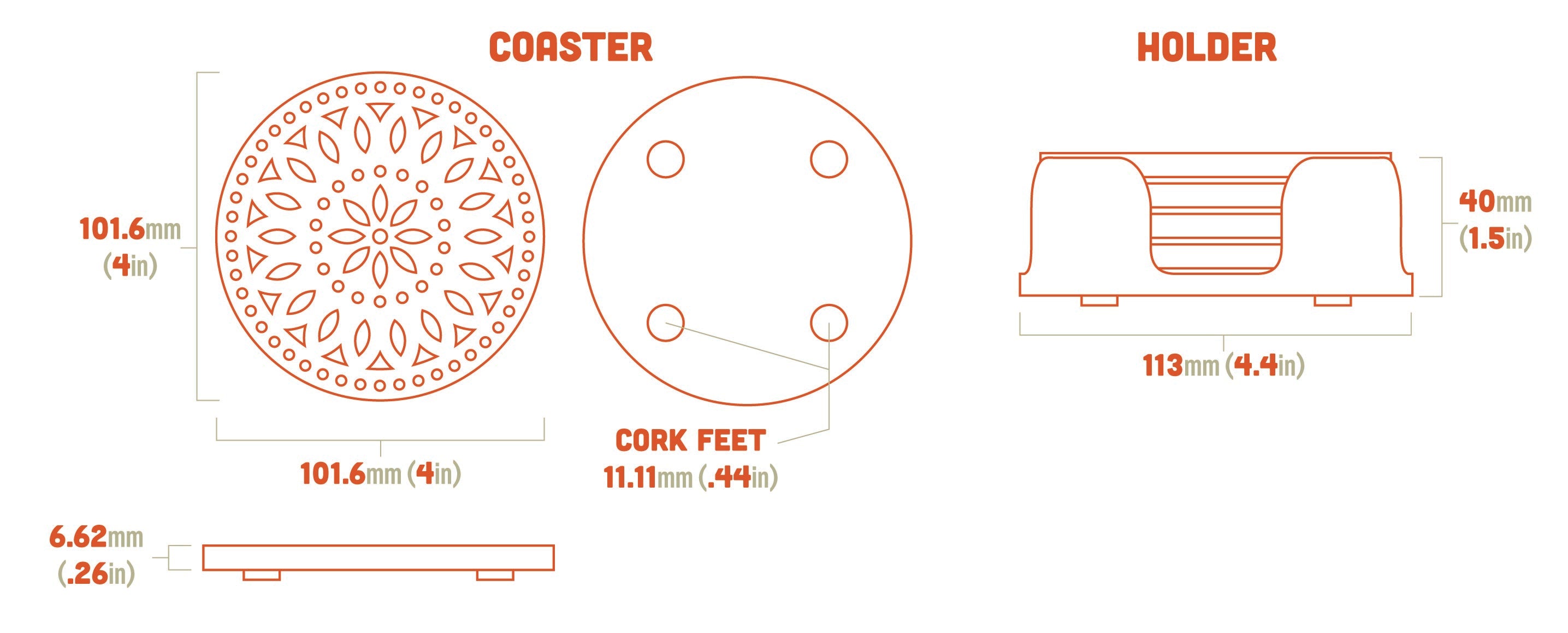 Papel Picado Coasters Set