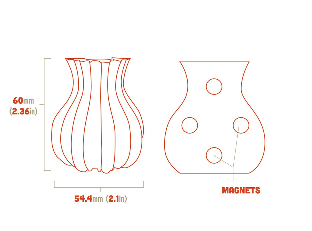 Mini Sun Ray Vase Magnet