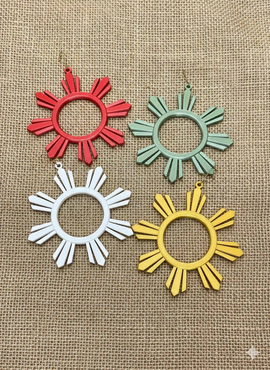 Winter Sun Ray Picture Ornament