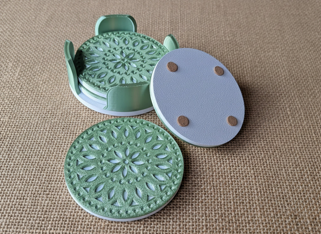 Winter Papel Picado Coasters Set