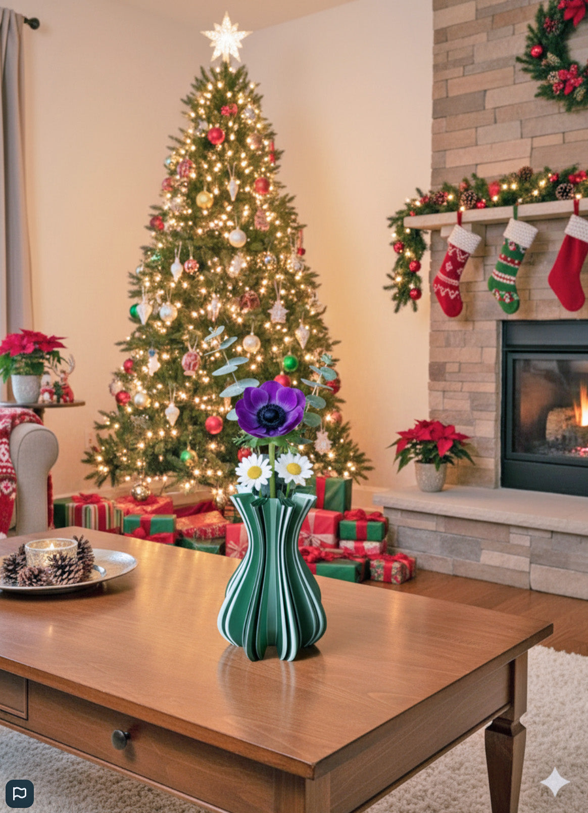 Winter Sun Ray Vase - Small