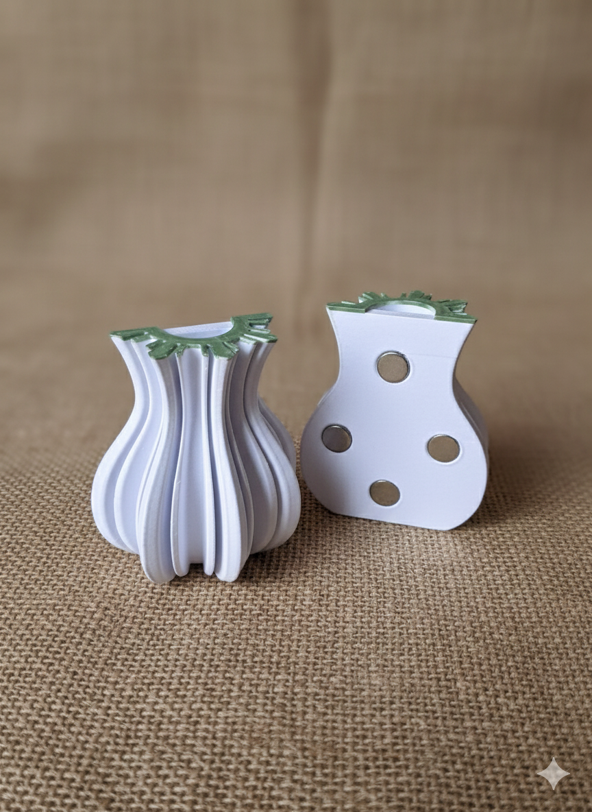 Winter Mini Sun Ray Vase Magnet