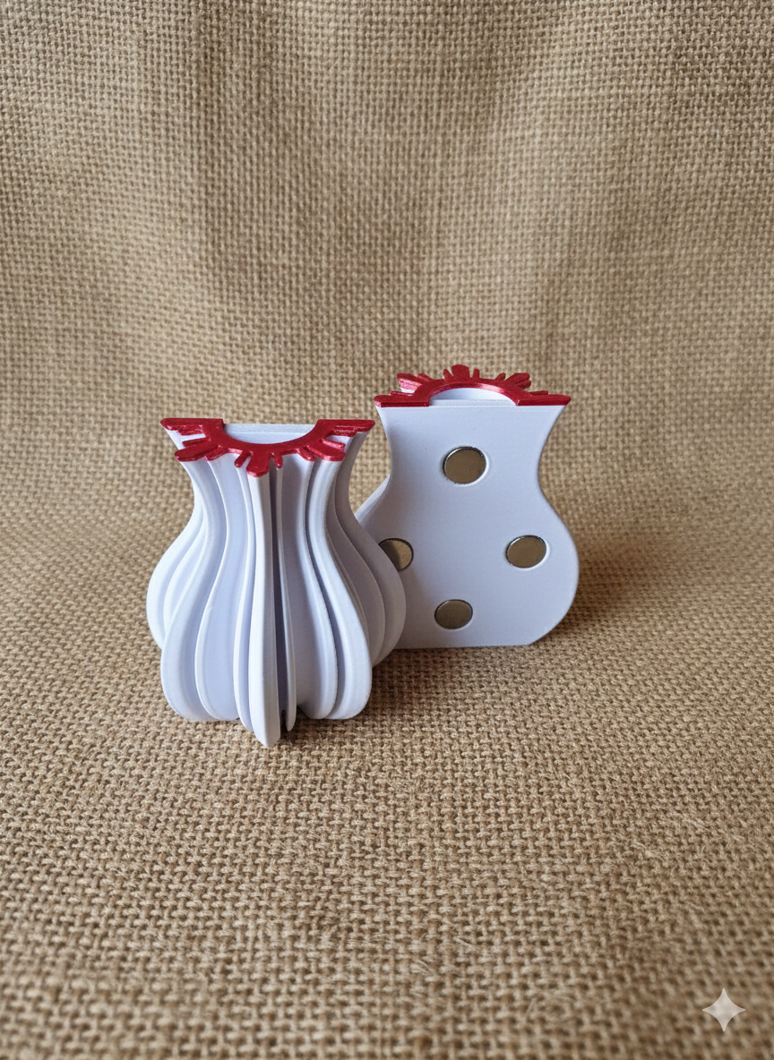 Winter Mini Sun Ray Vase Magnet