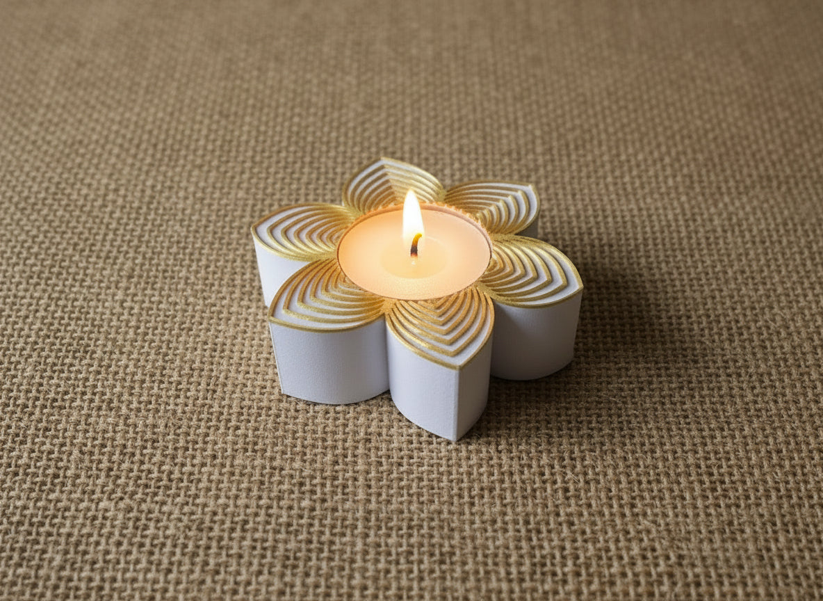 Winter Sampaguita Flower Tea Light Holder