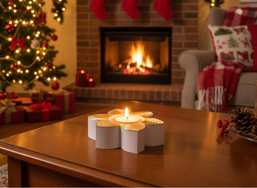 Winter Sampaguita Flower Tea Light Holder