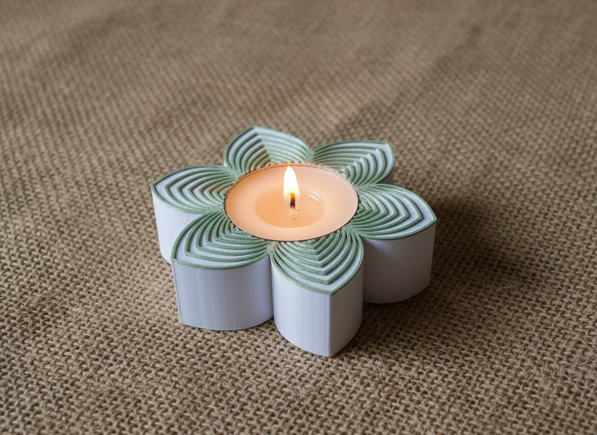 Winter Sampaguita Flower Tea Light Holder