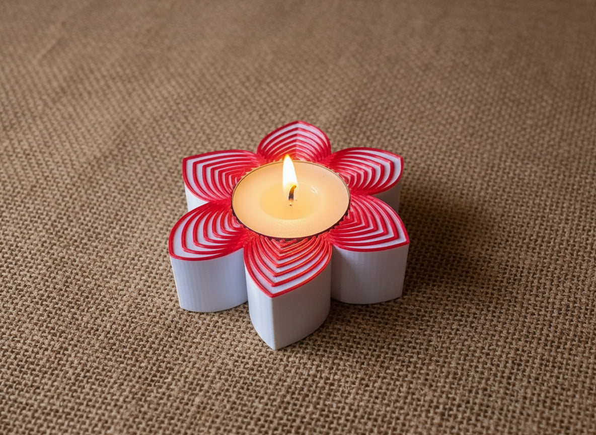 Winter Sampaguita Flower Tea Light Holder