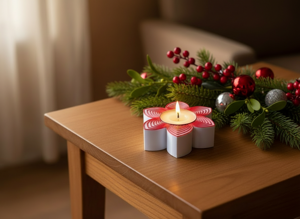 Winter Sampaguita Flower Tea Light Holder