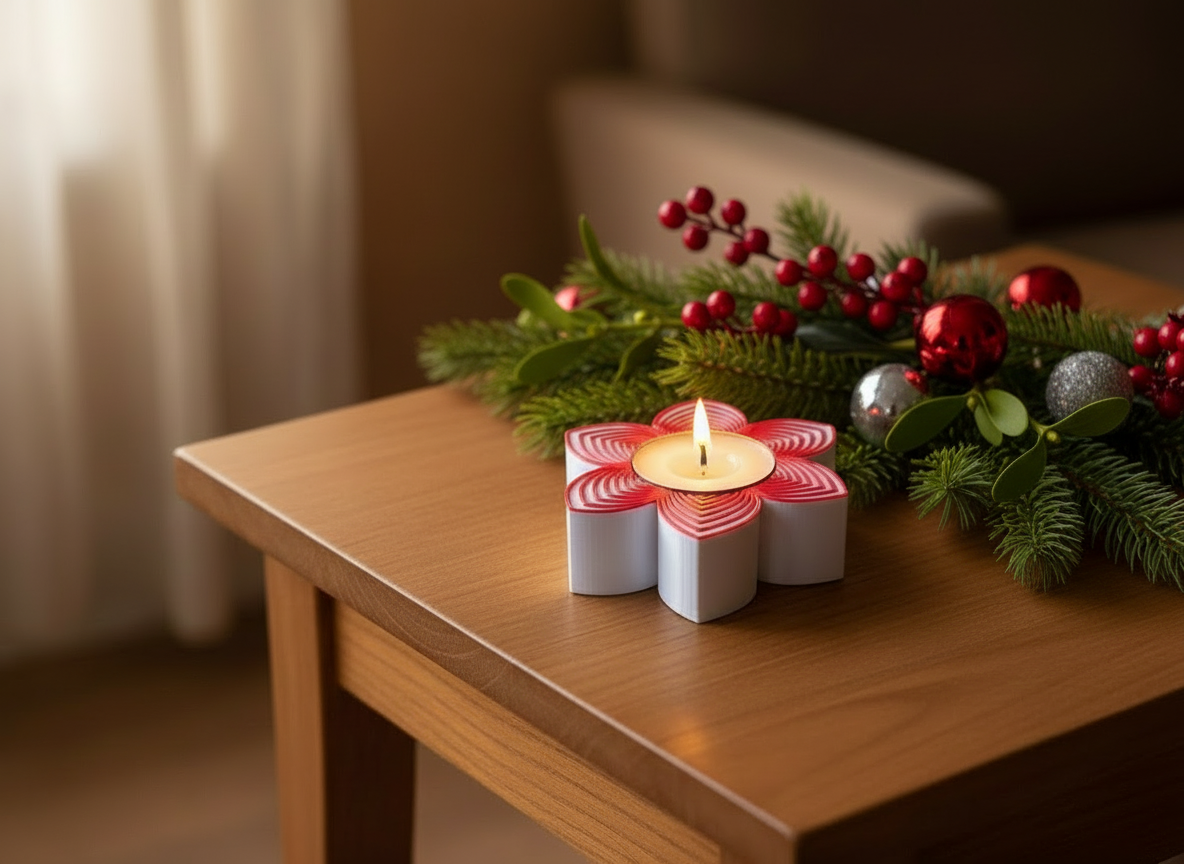 Winter Sampaguita Flower Tea Light Holder