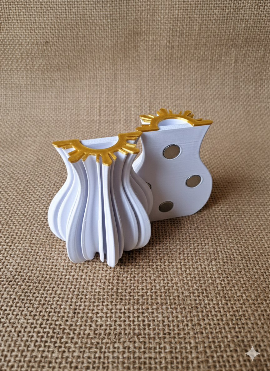 Winter Mini Sun Ray Vase Magnet