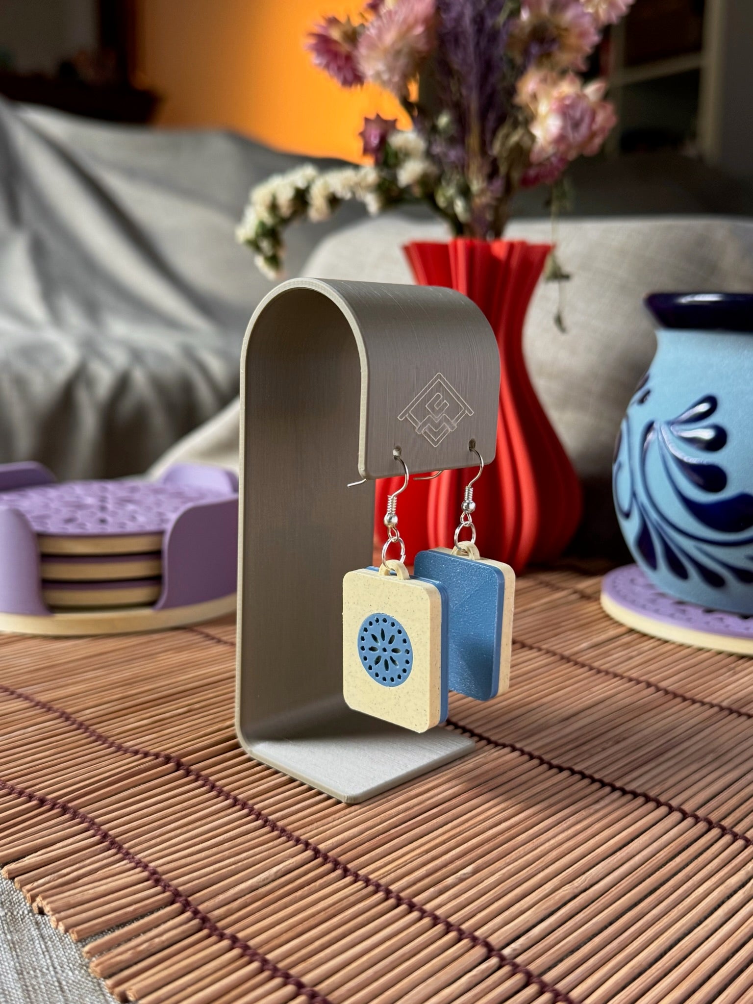 Mahjong Tile Earrings